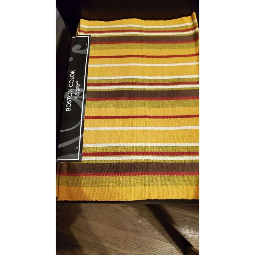 Boston Color 100% Cotton Placemats Set of 4 New